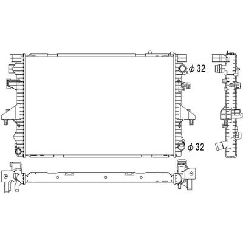 Radiateur, refroidissement du moteur Volkswagen T5 Multivan/Caravelle 03-09