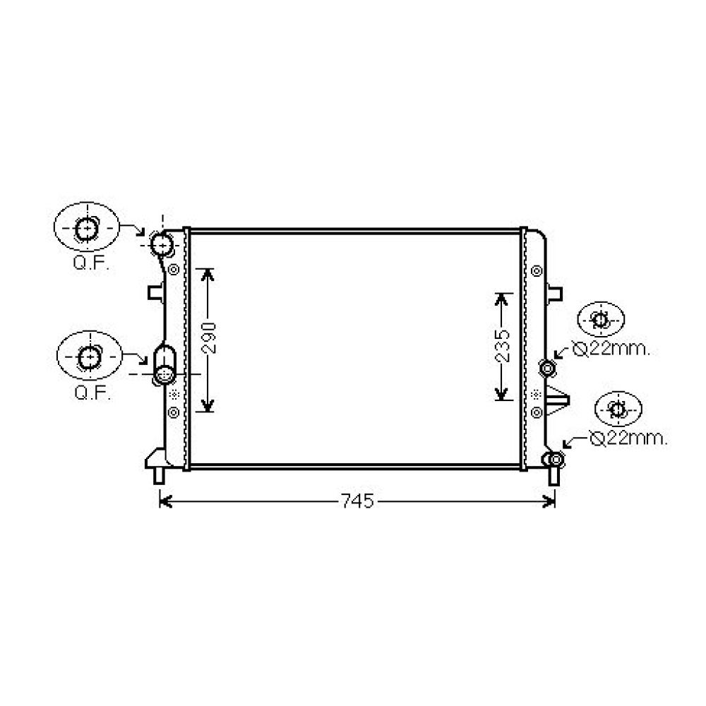 Radiateur, refroidissement du moteur Audi A3 Lim./Sportb./Cabrio 08-12