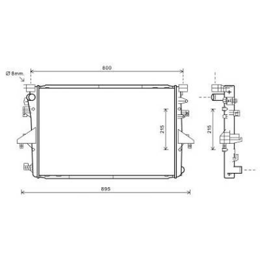 Radiateur, refroidissement du moteur Volkswagen T5 Multivan/Caravelle 09-15