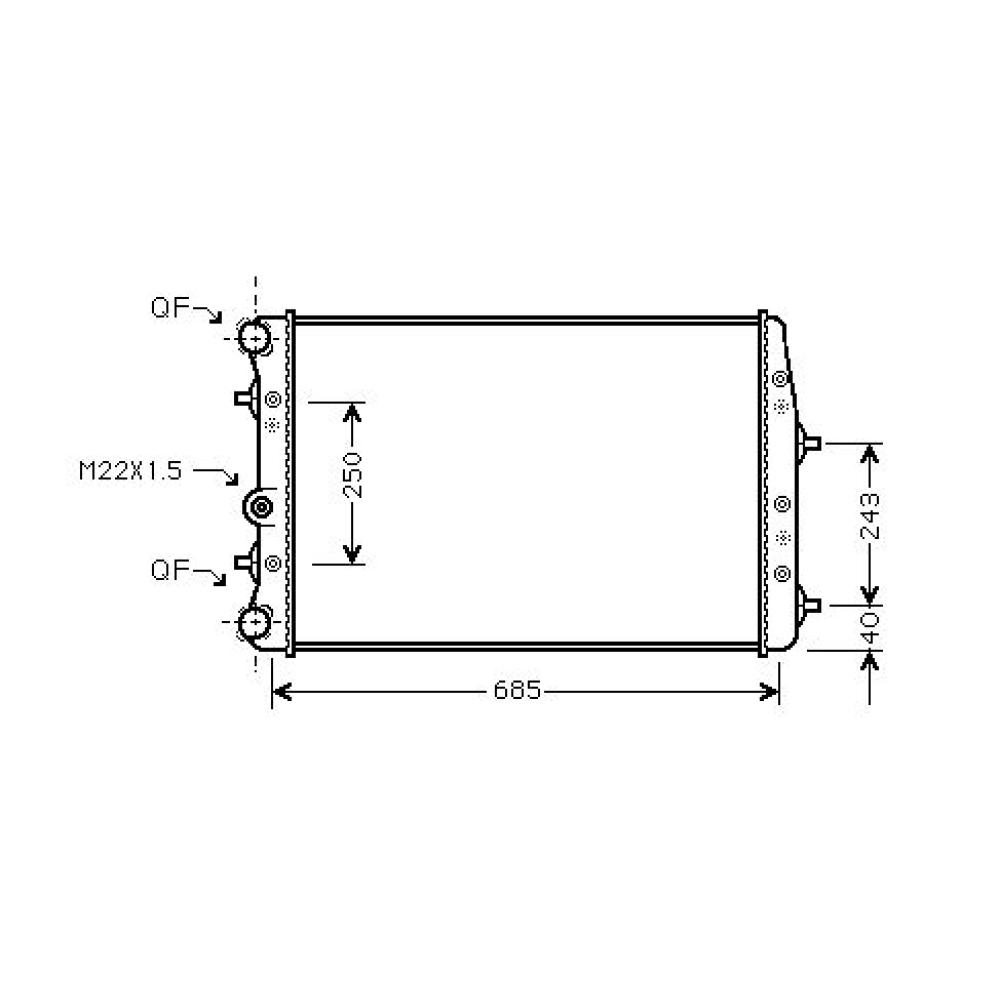 Radiateur, refroidissement du moteur Seat Ibiza/Cordoba 02-05