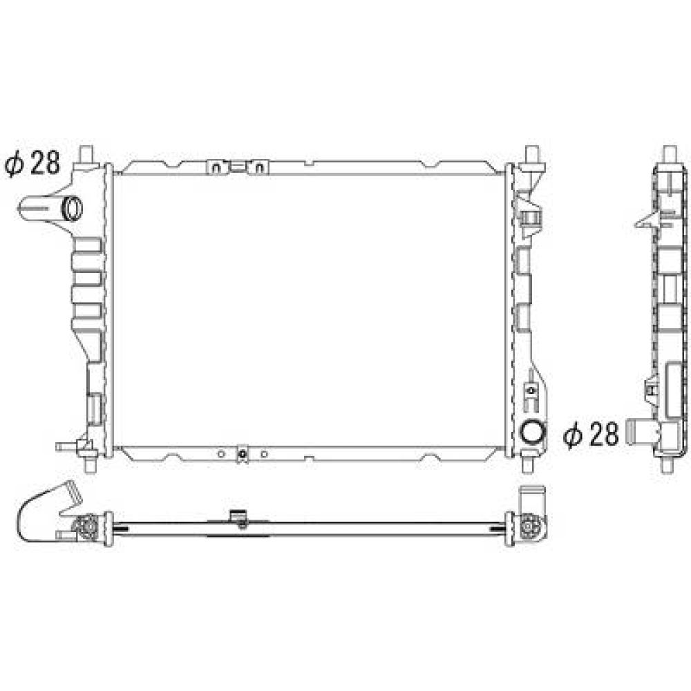 Radiateur, refroidissement du moteur Chevrolet/Daewoo Matiz 05-10