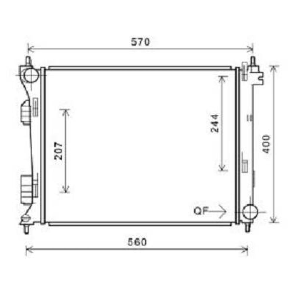 Radiateur, refroidissement du moteur Kia Rio (TYP UB) 15->>