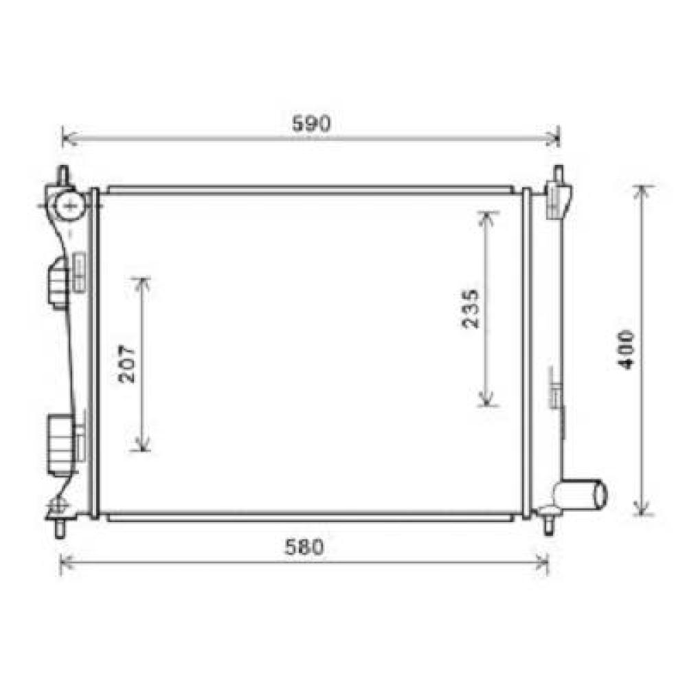 Radiateur, refroidissement du moteur Kia Rio (TYP UB) 11-15