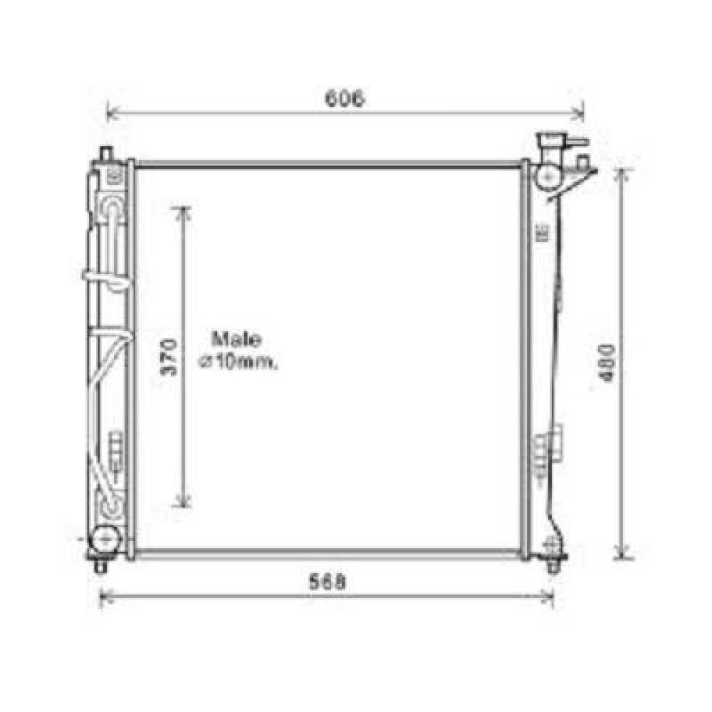 Radiateur, refroidissement du moteur Hyundai IX 35 10-13 + 13->>