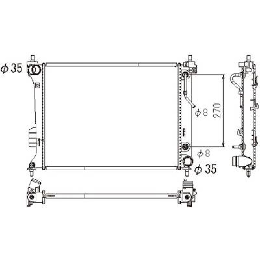 Radiateur, refroidissement du moteur Hyundai I 20 09-12