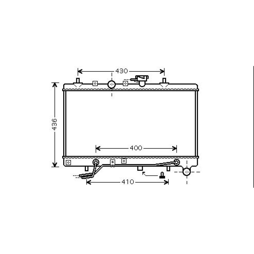 Radiateur, refroidissement du moteur Kia Rio 4/5 Türig 02-05